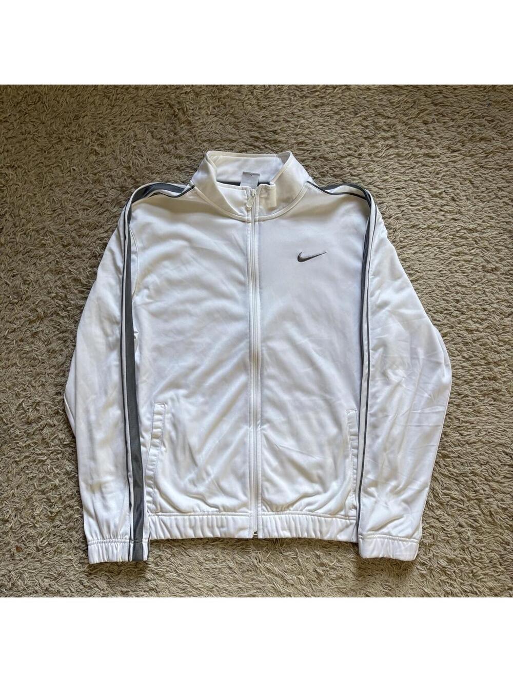 Nike white track jacket